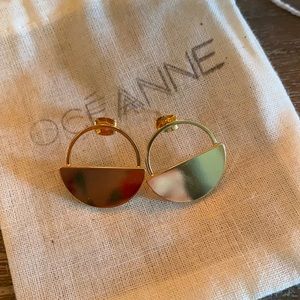 Oceanne ADÉLE STUD EARRINGS gold tone studs NEW